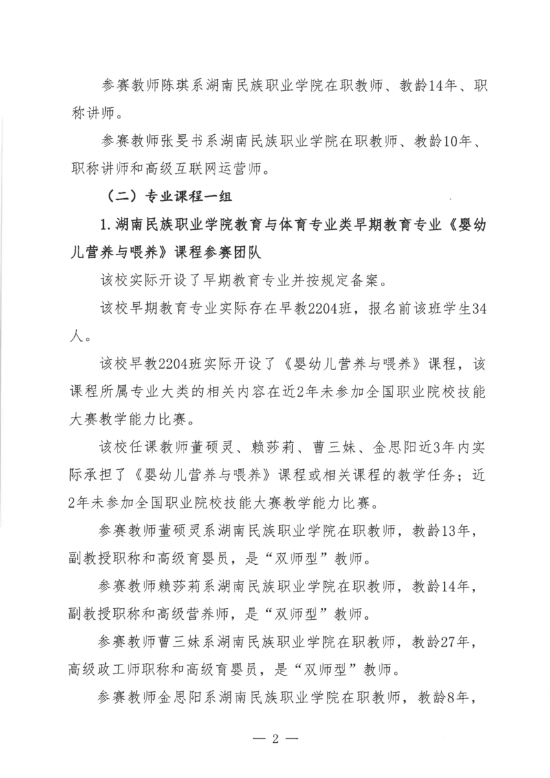 2024 年“楚怡杯”湖南省职业院校技能竞赛教学能力比赛湖南民族职业学院参赛团队信息公示_01.png